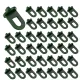 Greenhouse Clamps Set of 100 with extra strong grip and eyelets - The best trellis and plant holder for your greenhouse(Dark green)