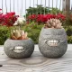 Unique Tooth Indoor Planter Pot Set-2,Funny Small Succulent Plant Pot,Novelty Home Decor Flower Pot,Cute Halloween Resin Flowerpot