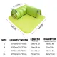 Washable Cat Tunnel Nest Corner Passage Cat House Easy Clean Pet Furniture - Green-M