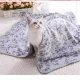 Brown Pet Blanket Set – Plush Paw Print Design, 3-Piece Pack (S/M/L Sizes)