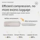 6-Piece Black Memory Fabric Travel Compression Packing Cubes Set - Waterproof, Anti-Wrinkle Luggage Organizer & Space Saver