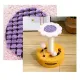Blue And Grey Sunflower Cat Scratching Post - 35cm Sisal Cat Tree with Plush Toys for Small Cats