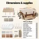 Alfresco 4 Person Insulated Picnic Basket Set with Foldable Wood Table Mat