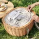 Alfresco 2 Person Insulated Picnic Basket Set with Foldable Wood Table