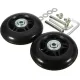Set of 2 - Suitcase wheels - Replacement wheels for suitcases - Rubber casters - Bearings - Repair kits - 70mm x 24mm - Spare wheels - Suitcase - Casters - Luggage wheels - With screws - Wheels - Caster wheel - Suitcase wheels replacement set