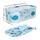 Weisshorn Foldable Bathtub PVC Spa Bucket Inflatable Cushion 134x65cm Blue