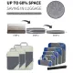 6PCS Compression Packing Cubes Expandable Luggage Storage Bag Travel Packing Bag - Navy