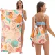 Beach Towel - 2-in-1 Foldable Beach Towel Backpack - Printed Bath Towel - Convertible Beach Mat & Carry Bag - Perfect Companion for Camping, Yoga & Travel（Shell）