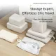 6-Piece Black Memory Fabric Travel Compression Packing Cubes Set - Waterproof, Anti-Wrinkle Luggage Organizer & Space Saver