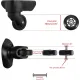 Set of 2 - Suitcase wheels - Replacement wheels for suitcases - Rubber casters - Bearings - Repair kits - 70mm x 24mm - Spare wheels - Suitcase - Casters - Luggage wheels - With screws - Wheels - Caster wheel - Suitcase wheels replacement set
