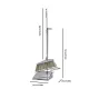 Broomstick and Dustpan Set Long Adjustable Handle and Dustpan Combo for Sweeping Pet Hair From Home Office Kitchen Hall Floors Indoor and Outdoor Cleaning,Sweeping,Cleaning Supplies 12.2*11.42*3.74 Gray