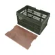 Camping Picnic Basket Foldable Large Capacity Multifunction Handheld Camping Storage Basket Camping Storage Box Green S