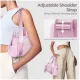 Mini Gym Bag for Women with Adjustable Wide Strap - Lightweight Waterproof Duffle & Crossbody Travel Bag with Wet/Dry Compartments, Multi-Pocket Design for Gym Clothes & Essentials（Pink）