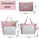 Foldable Travel Duffel Bag for Women, Large Capacity Folding Sports Gym Bag, Lightweight Waterproof Bag Holdall Tote Carry on Hand Luggage Overnight Weekender Bag Hospital Bag for Men Women (Pink)