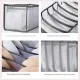 Grey Drawer Underwear Organiser Set - 3 Piece Mesh Storage Boxes for Bras Underwear Socks