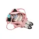 Gym Tote Bag with Shoe Compartment and Wet Dry Storage Pockets for Women Travel Duffel Bag Yoga Gym Bags with Yoga Mat Holder -Pink