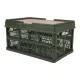 Camping Picnic Basket Foldable Large Capacity Multifunction Handheld Camping Storage Basket Camping Storage Box Green S