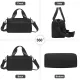 Mini Gym Bag for Women & Men Adjustable Small Duffle Bag with Detachable Strap, Waterproof Gym Tote with Wet Compartment, Portable Fitness Shoulder Bag for Sports & Travel (Black)