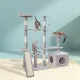 i.Pet Cat Tree 135cm Tower Scratching Post Scratcher Wood Condo House Toys Grey