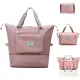 Foldable Travel Duffel Bag for Women, Large Capacity Folding Sports Gym Bag, Lightweight Waterproof Bag Holdall Tote Carry on Hand Luggage Overnight Weekender Bag Hospital Bag for Men Women (Pink)