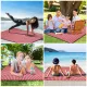 Picnic Blanket Outdoor Picnic Mat Water-Resistant Portable Beach Mat Folding Camping Mat Moisture-Proof Blanket(Red)
