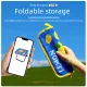 Portable folding camping chair,  versatile folding chair for outdoor fishing, waiting in line, and picnics - Blue Lemon Patter