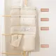 Hanging Packing Cube, Foldable Travel Organizer, Waterproof, Machine Washable, Fits Carry-on, Expandable Packing Cube for Suitcase or Backpack (Beige 6 grids)