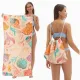 2-in-1 Foldable Beach Towel Backpack – Printed Bath Towel with Built-in Storage, Convertible Beach Mat & Carry Bag, Absorbent for Pool, Camping, Yoga and Travel