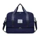 Luxury Duffle Bag Oversized Duffle Travel Bag Gym Bag Multiple Compartments Wet - Navy - Size 01