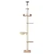 i.Pet Cat Tree Tower Floor to Ceiling Scratching Post 270cm Beige