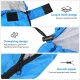 210 x 75cm Blue Portable Envelope Camping Sleeping Bag 1.3kg Thickened Warm Sleeping Bag with Carry Bag, Convertible Blanket Design & 4 Seasons Cold Weather or Warm for Hiking Travel Indoor Outdoor Use