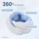 Travel Pillows for Airplanes,Memory Foam Neck Pillow for Traveling,Smooth & Cooling Fabric Plane Pillow for Long Flight,Ideal for Travels,Airplanes,Offices,Cars (Gray, Standard-Broad Fit)