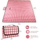 Picnic Blanket, Waterproof, Beach Blanket, Picnic Mat, Lightweight with Handle, Red Checked, Traveling, Outdoor Camping, Park