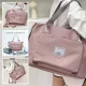 Foldable Travel Duffel Bag for Women, Large Capacity Folding Sports Gym Bag, Lightweight Waterproof Bag Holdall Tote Carry on Hand Luggage Overnight Weekender Bag Hospital Bag for Men Women (Pink)