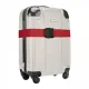 Red Luggage Straps 2-Pack with Metal Luggage Tags Adjustable Suitcase Strap Set