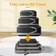 3pcs Compression Packing Cubes Suitcase Organiser Luggage Storage Bags - Black