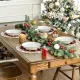 Placemats - Set of 4 - Round snowflake placemats - Round Christmas placemats - Restaurant decoration placemats