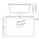 Cefito Kitchen Sink 70x45cm Granite Stone Sink Single Bowl Black