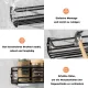 2-Piece Stainless Steel Spice Rack Wall Mounted for Home Organization, Silver