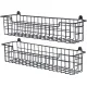 Spice Rack Organizer Wall Mount, Spice Organization Storage Shelf for Cabinet Door, 2 Packs Wall Spice Rack Saving Space for Kitchen, Black