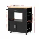 Artiss Kitchen Island Trolley Rolling Serving Cart Storage Cart Shelf Towel Rack