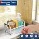 Kitchen Sink Sponge Holder, 304 Stainless Steel Kitchen Soap Dispenser Caddy Organizer, Countertop Soap Dish Rack Drainer with Removable Drain Tray, not Including Dispenser and Brush