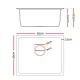 Cefito Kitchen Sink 55x45cm Granite Stone Sink Single Bowl White