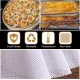 8 pieces Silicone Steam Mat - 32 cm - Reusable - Baking Mats - With Non-stick Coating - Steam Paper - For Dumplings, Buns, Dim Sum - Round - White