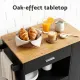 Artiss Kitchen Island Trolley Rolling Serving Cart Storage Cart Shelf Towel Rack