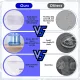 6 Pack Adhesive for Shower Caddy Adhesive Replacement Stickers Sticky Pads - Shower Shelf Adhesive for Corner Shower Caddy, Bathroom Storage Shelves Kitchen Racks
