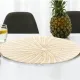Round Woven Placemats, Non Slip Heat Resistant Plastic Table Mats, Table Placemat For Household Use, Round Rattan Placemats, White, 35.6 cm