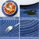 Round Braided Placemats 15inch, Placemats Set of 4 Non-Slip, Round Placemats Heat Resistant, Woven Placemats for Kitchen Dining Tables-Dark Blue Color