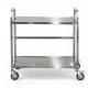 Cefito 2-Tier Stainless Steel Kitchen Trolley with Wheels 84x56x98cm