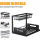 CARLA HOME 2 Pack Under Sink Organiser with Sliding Drawers for Kitchen & Bathroom